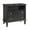 Black, variant on S-HOME Mid-century Modern Nightstand 2 Drawers Solid Wood Legs USB Ports & Outlets Bedside End Table - Elegant Storage Solution