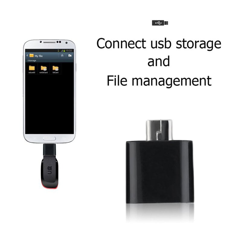 urjipstore 1Pcs Portable OTG Converter Micro USB 5 Pin Male to USB A Female Adapter for Android Tablets GPS OTG Device Adapter Connector