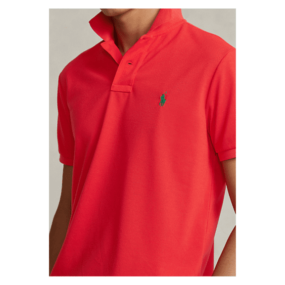 Polo Ralph Lauren Custom Slim Fit Short Sleeve Earth Polo, Tomato, Sz S