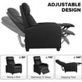 thumbnail image 4 of COMHOMA Faux PU Leather Push-Back Recliners, Black, 4 of 9