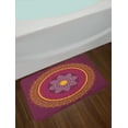 thumbnail image 2 of Mandala Bath Mat, Ornamental Vintage Design with Folklore Geometric Circular Elements Pattern, Plush Bathroom Decor Mat with Non Slip Backing, 29.5" X 17.5", Multicolor, by Ambesonne, 2 of 2
