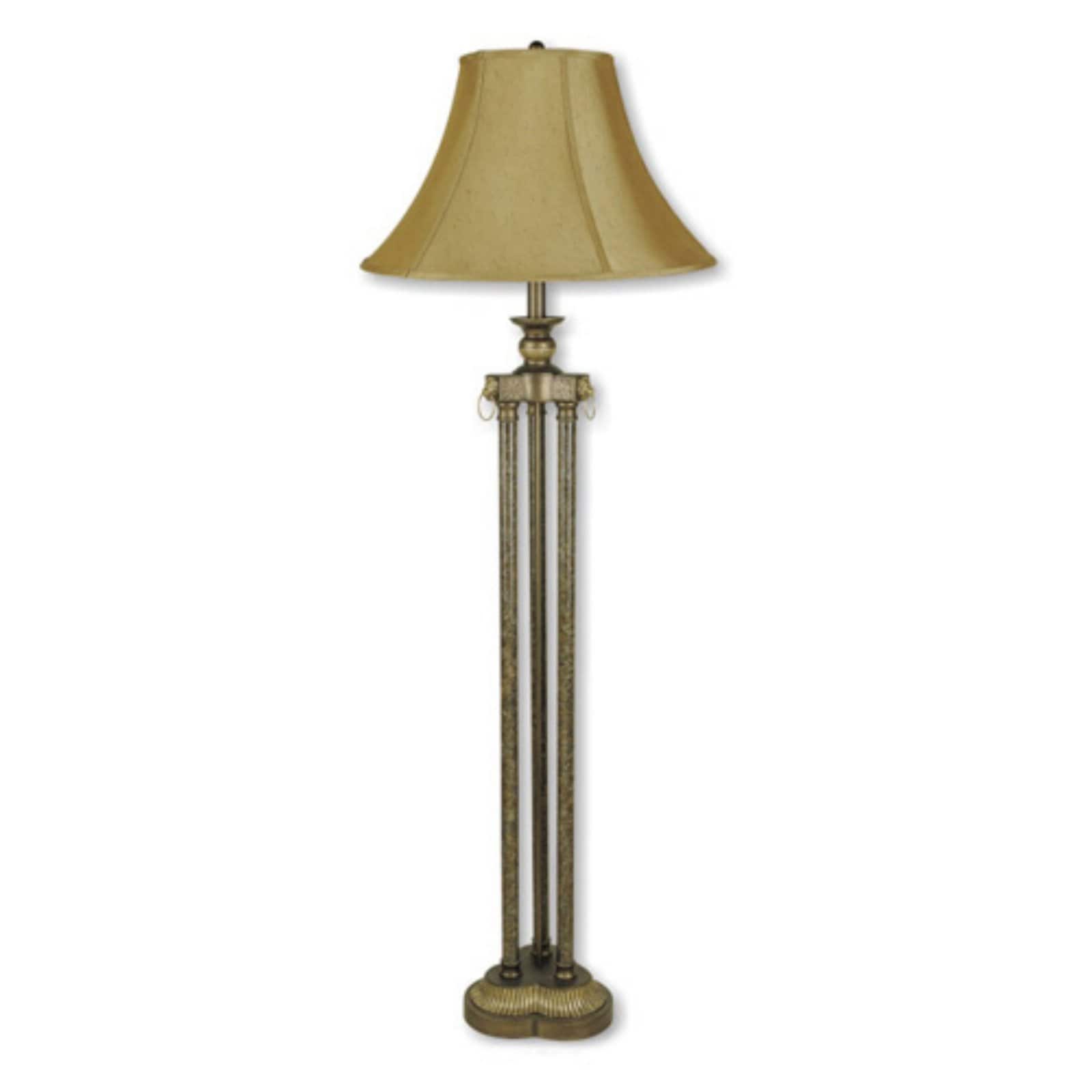 Ore International 8027BF 3Pillar Floor Lamp Antique Gold Walmart