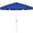 White, variant on 7.5 ft. 6 Rib Crank Bright Aluminum Hex Garden Umbrella with Pacific Blue Vinyl Coated Weave Canopy
