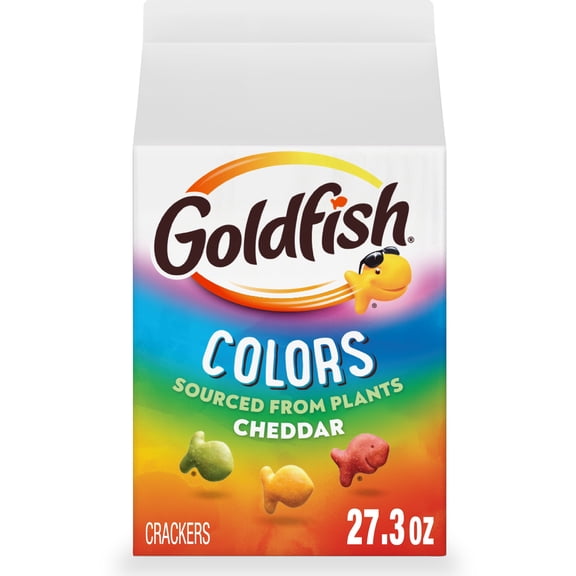 Goldfish Colors Cheddar Cheese Crackers, 27.3 oz Carton