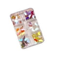 thumbnail image 2 of dianhelloya Nail Art Supplies 1 Box Nail Decoration Creative Shape Sparkling Stunning Visual Effect Non-Fading Vibrant Color 6 Grids Sequin Rhinestones Nail Art Decor Manicure Jewelry Nail Supplies, 2 of 8