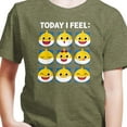 thumbnail image 3 of Baby Shark - Today I Feel Grid - Toddler And Youth Short Sleeve Graphic T-Shirt, 3 of 6