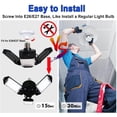 thumbnail image 4 of Luz LED para garaje Meiqils 80W 8000 lm con 3 paneles ajustables, 4 of 7