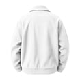 thumbnail image 5 of CCRFTGI Mens Corduroy Jacket Bomber Full Zip Vintage Casual Long Sleeve Lapel Collar Relaxed Fit Fall Winter Jacket White M, 5 of 7