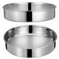 thumbnail image 2 of ColoMX 2 moldes de acero inoxidable para hornear pasteles, redondos, para servir pasteles, vaporera, plato para comida, plato para refrigerios, 2 of 7