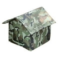 thumbnail image 1 of Lit pour Chat Extérieur avec Coussin Amovible en Tissu Portable pour Petits Chats Chiots Isolation Thermique Porte Semi-Fermée Rideau Chaud Respirant Facile à Démonter Propre, 1 of 3