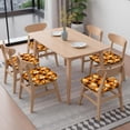 thumbnail image 6 of Halloween Ghosts Skulls Bats and Pumpkins Seat Covers for Dining Room Chairs Set Of 6,Stretch Printed Washable Chair Seat Cover with Elastic Ties and Button,Removable Waterproof Couch Cushion Covers, 6 of 6