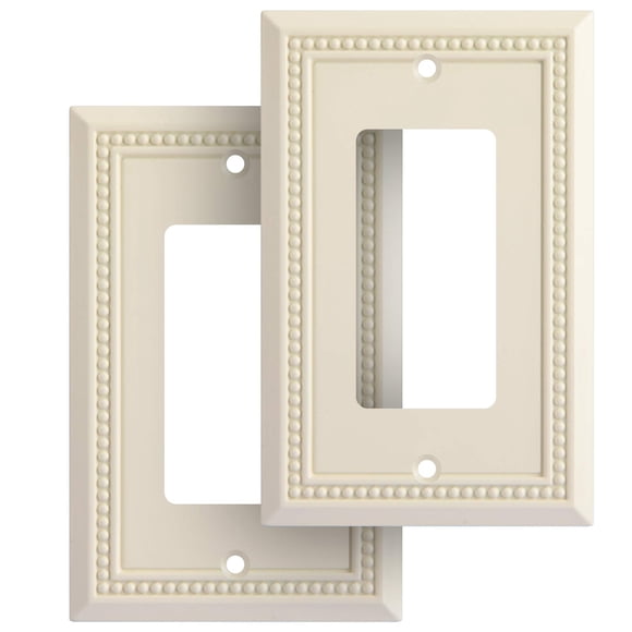 Henne Bery Sunken Pearls Heavy Duty Switch Plate/Wall Plate/Outlet Cover (Single Decorator 3PK Light Almond)