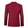 thumbnail image 4 of ETHAN Mens Suit Jackets Casual Two Button Slim Fit Blazers Suit Separates Coat Sport Coats with Pockets for Wedding Prom Party Burgundy XS, 4 of 7