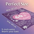 thumbnail image 2 of 60th Birthday Gifts Blanket Bed Flannel Plush Throw, Birthday Presents for Party, Milestone, Christmas (50"x 65") - Blue, Numbers, 2 of 5