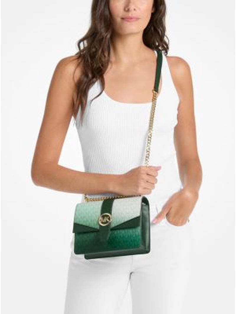 Michael Kors Outlet Greenwich Small Ombré Signature Logo Crossbody
