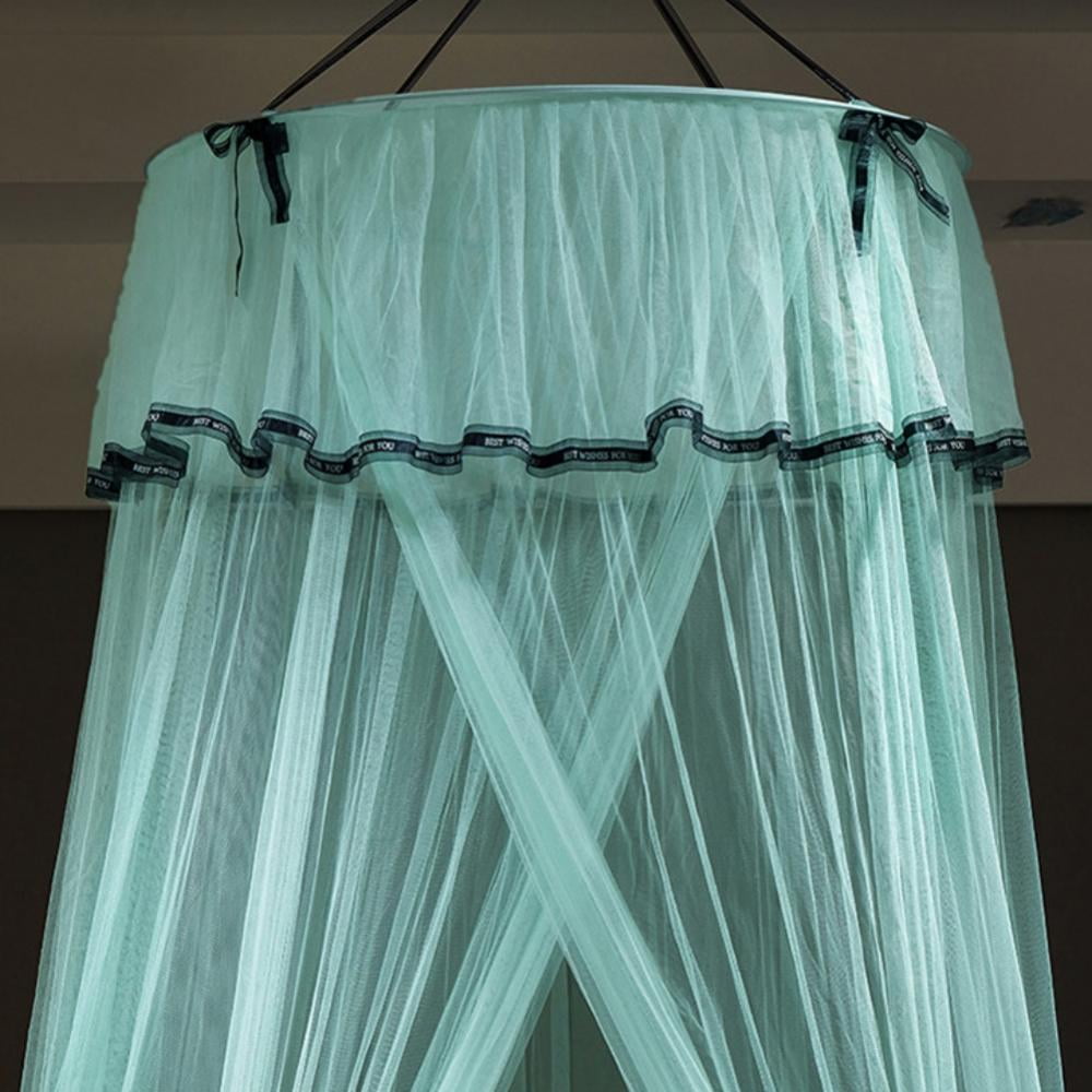 Canopy Bed Curtains, Canopy Netting for Bed, Mesh Sheer Bed Canopy for Girls and Women, Hook Up Curtains for Crib Twin Full Queen King Size Bed, Pink