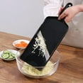 thumbnail image 4 of Adjustable Stainless Steel Mandoline Slicer for Vegetables, Includes Food Pusher and Cleaning Brush, Kitchen Tool( black), 4 of 5