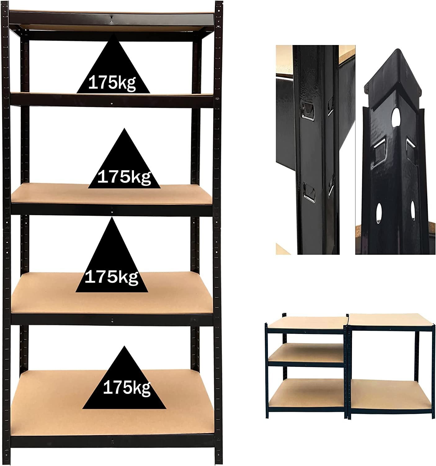 Dayplus 67" Storage Shelves, Heavy Duty Steel Frame 5Tier Garage Shelf
