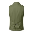 thumbnail image 5 of Boys Oktoberfest Stand Collar Vest Formal Sleeveless Waistcoat with Single Buttons Kids Bavarian Style Vest Jacket for Festival Casual Wear(Army Green,11-12 Years ), 5 of 5