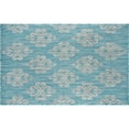 thumbnail image 3 of Veranda Transitional 2' x 3' Aqua and Light Gray Polypropylene Outdoor Area Rug, 3 of 7