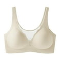 thumbnail image 3 of Sentmoon Push up Bras for Women Plus Size Comfortable Bralettes Anti-Sagging Adjustable Strap Breathable Solid Color T Shirt Bra Soft and Comfortable for Daily Commute Beige XXXXXL, 3 of 8