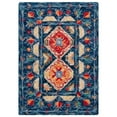 thumbnail image 3 of SAFAVIEH Aspen Christabella Geometric Wool Runner Rug, Navy/Orange, 2'3" x 7', 3 of 8