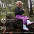 thumbnail image 3 of Jan & Jul Puddle-Dry Kids Girls Boys Rain Pants (Single Layer) - (Black - Size 2T), 3 of 5