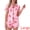 Bright Pink, variant on DARING DIVA Women's Pajama Sets Short Sleeves Bow Button Up Tops and Shorts M White