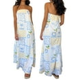 thumbnail image 2 of Women Tube Dress, Strapless Backless Fruit Print Swing Dress Loose Summer Long Dress, 2 of 9
