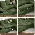 thumbnail image 6 of Akaber Sectional Sleeper Sofa, 4 Seats Modular L Shaped Cloud Couch with Pull Out Sofa Bed, Storage Chaise, USB Charging, Adjustable Backrest, 6 of 9
