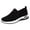 Black., variant on Women Orthopedic Walking Shoes Casual Comfortable Slip On Arch Support Flat Sneakers Soft Woven Breathable Shoes Gray 36