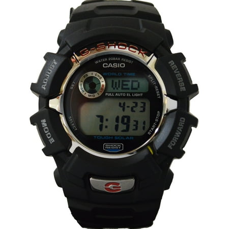 Casio Mens G-Shock Solar-Powered Black Resin Sport Watch