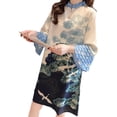 thumbnail image 2 of Vestido Cheongsam chino Qipao manga 3/4 de verano tradicional elegante vestido de noche Cheongsam mejorado para vacaciones de graduación, 2 of 8