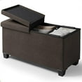 thumbnail image 3 of Banc de Rangement avec Bacs de Rangement en Tissu de Lin, 3 of 4