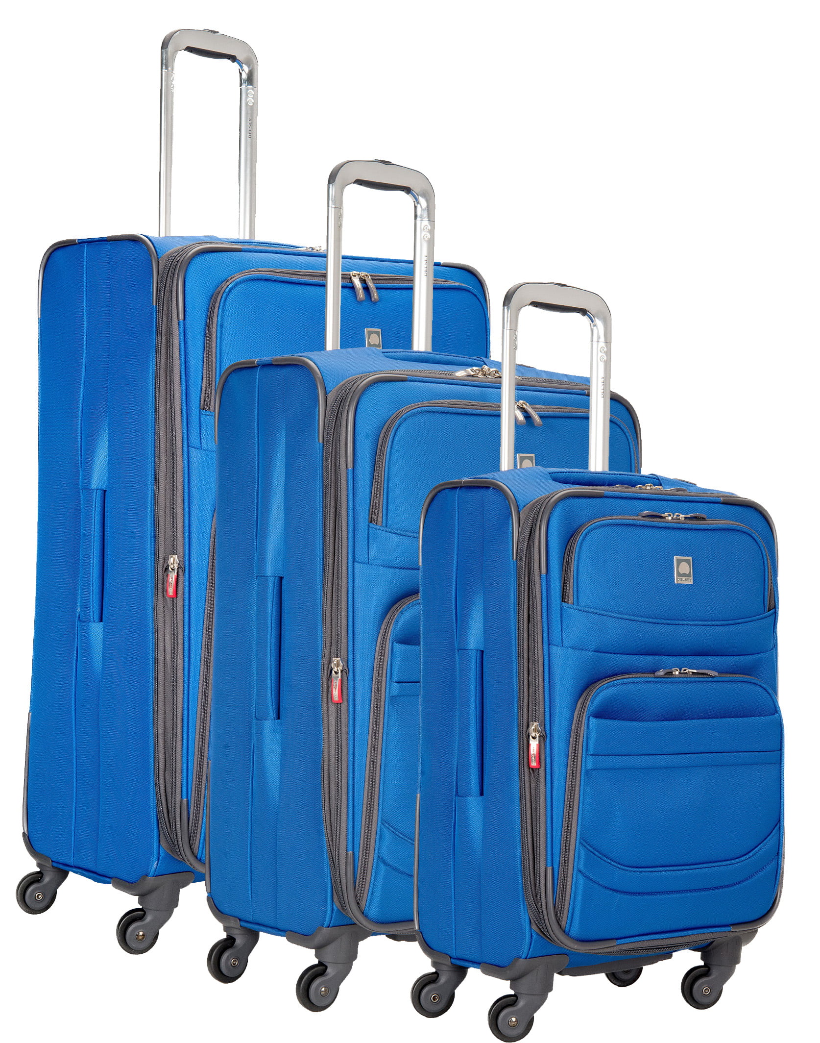 Delsey Luggage D-Lite 3 Piece Exp. Nested Spinner Luggage Set (Blue ...