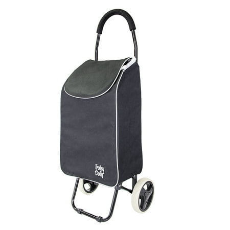 dbest products Trolley Dolly Sport Foldable Shopping cart for Groceries with Wheels and Removable Bag and Rolling Personal Handtruck Carrito de Compras con Ruedas  Black