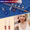 thumbnail image 4 of Independece Day Theme Glass Beaded Gourd Charm Locking Stitch Markers Zinc Alloy Lobster Claw Clasps Locking Stitch Marker Mixed Color 3.6cm DIY, 4 of 6