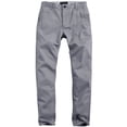 thumbnail image 3 of Pantalones casuales que combinan con la parte delantera plana y delgada para hombre, color gris, 3 of 6