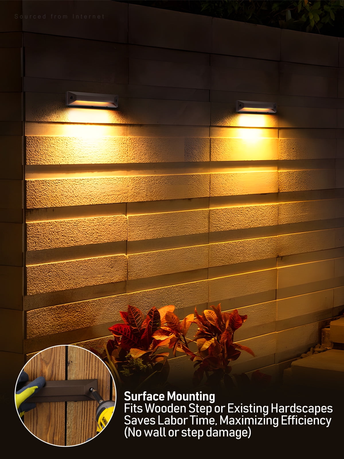 12 Pack 5CCT 8 Inch LED Low Voltage Step Lights, 12-24V AC/DC Deck Light, Aluminum, Oil Rubbed Bronze, 1800K/2700K/3000K/4000K/5000K