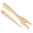 thumbnail image 2 of Knitting Fork, Practical   Exquisite Workmanship Wood Big Eye Needle  For DIY For Weaving, 2 of 8