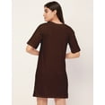 thumbnail image 4 of Moomaya Sleepwear, Solid Night Dress For Women, Jersey Sleep Shirt Lounge Dress, 4 of 8