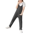 thumbnail image 3 of Kids Sleeveless Solid Color Casual Jumpsuit Spaghetti Strap Girls Romper, 3 of 4