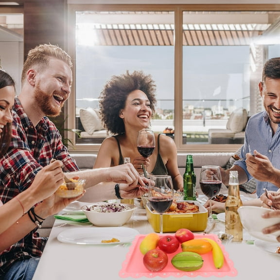 WHAMVOX 8pcs Fruit Serving Tray Snacks Serving Platters Entertaining Serving Tray Reusable Plastic Tray Household Serving Tray Desktop Fruit Plate