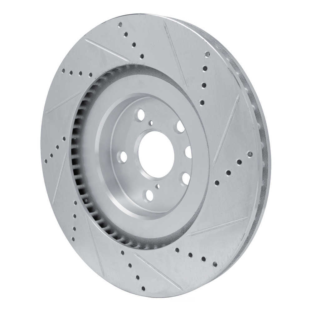 Dynamic Friction Company 631-75058D DFC Brake Rotor - Drilled And Slotted - Silver