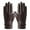 Brown, variant on Womens Gloves -Lined Windproof Leather Gloves Plain Thickened Versatile Walking Warm Gloves Mittens