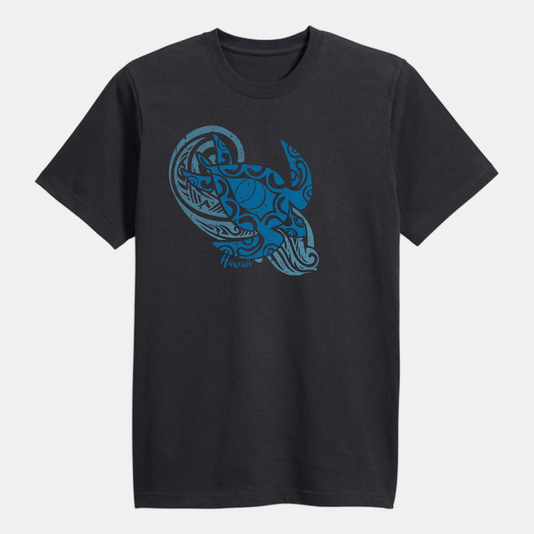 HI Tee Honu Aqua Men’s Cotton T-Shirt Bold Print Everyday Comfort