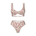 thumbnail image 4 of Daiia Rose Flowers Women's Bikini Set Two Piece Swimsuit High Waisted Bikini Adjustable Straps Bikini Perfect for Beach, Pool, and Summer Vacation-Medium, 4 of 9