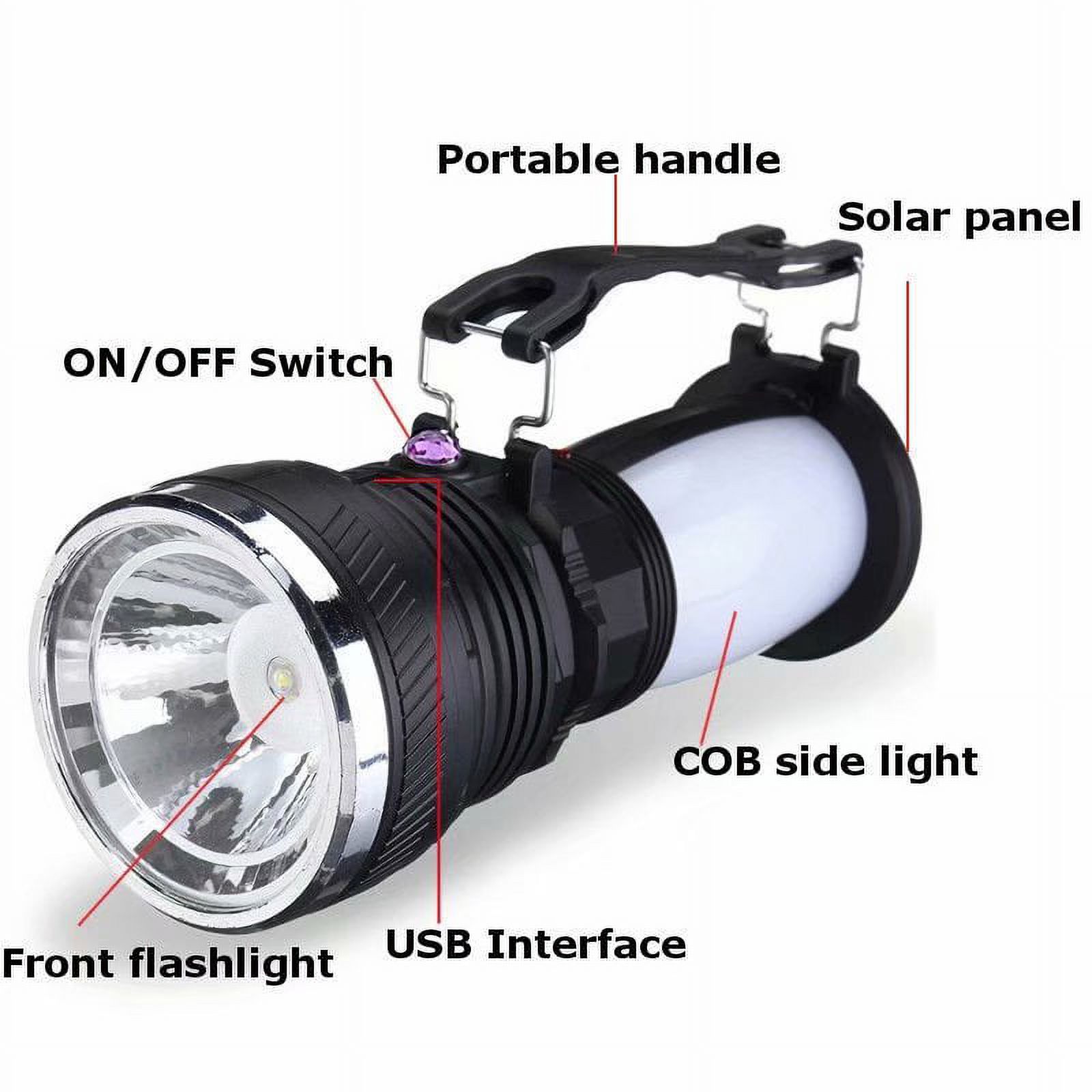 VicTsing Solar Power Rechargeable Battery LED Flashlight Camping Tent Light Lantern Lamp-US Plug