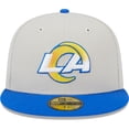thumbnail image 2 of Men's New Era Khaki/Royal Los Angeles Rams Super Bowl Champions Patch 59FIFTY Fitted Hat, 2 of 6