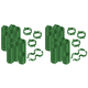 thumbnail image 1 of 100 Uds Clips Soporte para Plantas Plástico Reutilizables Tomate Vegetal () Verde, 1 of 5